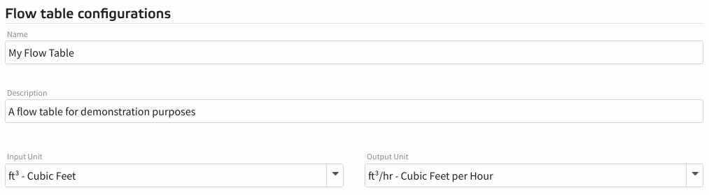 Flow Table Step 1