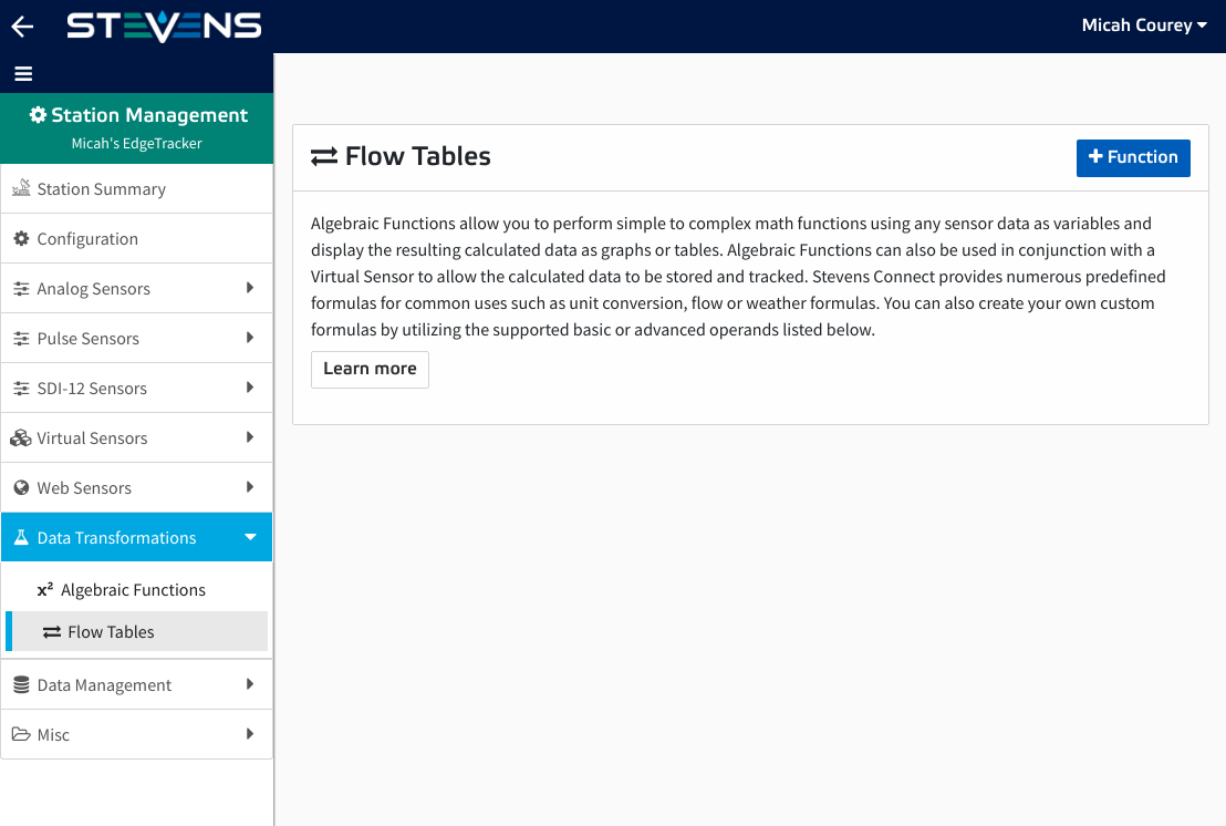 Flow Table Summary Empty