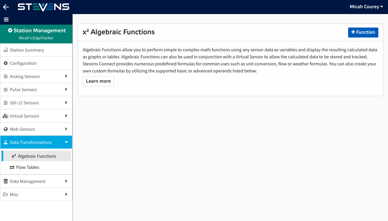 Algebraic Functions Summary Empty