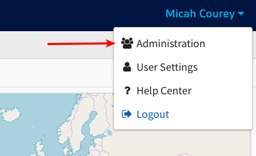 User Menu - Administration